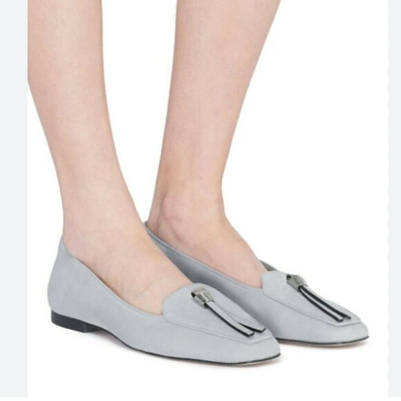 Stuart Weitzman Taupe Loafers with Gold Details - Picture 7 of 7